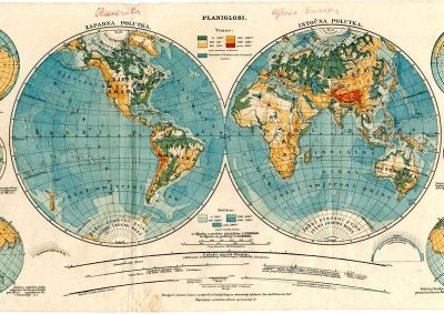 PPMHP 110438: Karta svijeta - Kozennov geografički atlas • Planiglobi