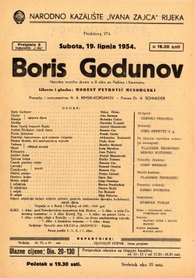 PPMHP 116477: Letak za predstvu Boris Godunov