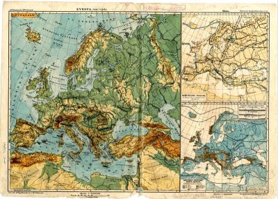 PPMHP 110434: Evropa - gore i rijeke - Kozennov geografički atlas