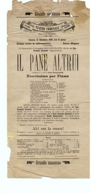 PPMHP 115891: Plakat za predstavu Il Pane Altrui