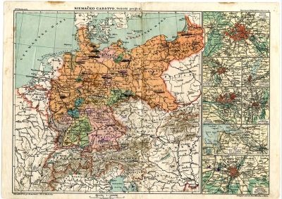 PPMHP 110431: Njemačko carstvo - Politički pregled - Kozennov geografički atlas
