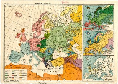 PPMHP 110445: Evropa - narodi i jezici - Kozennov geografički atlas