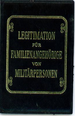 PPMHP 102557: Legitimation für Familienangehörige von Militärpersonen
