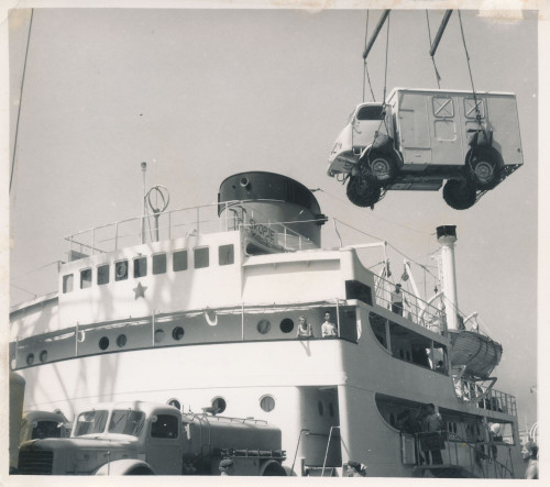 PPMHP 137798: Ukrcaj kamiona na brod Skopje u riječkoj luci