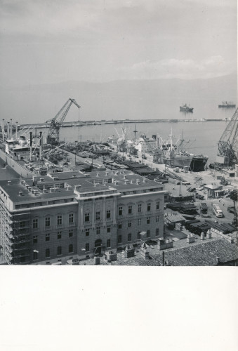 PPMHP 145023: Pogled na zgradu luke i brodove u luci