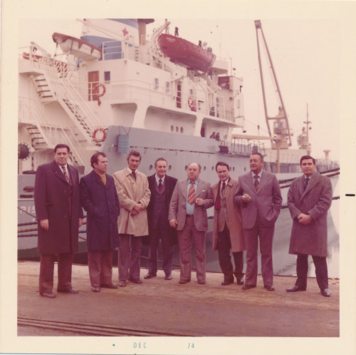 PPMHP 142503: Zajednička fotografija ispred broda Risnjak u riječkoj luci
