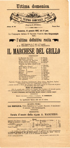 PPMHP 115651: Il Marchese del Grillo • Markes od Grilla - opereta u 3 čina i 4 dijela