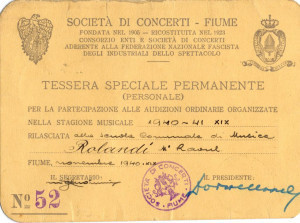 PPMHP 108974: Članska iskaznica federacije talijanskih orkestara