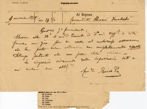 PPMHP 145669: Telegram upućen zapovjedniku Drachsleru s talijanske torpiljarke G. Acerbi
