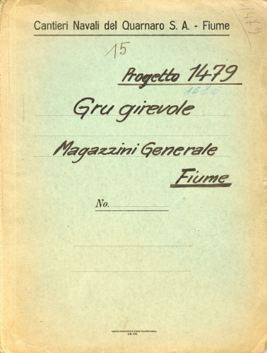 PPMHP 160923: Progetto 1479 - Gru girevole - Magazzini Generale - Fiume