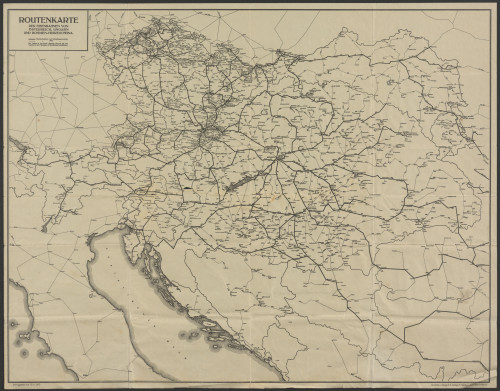 PPMHP 150441: Routenkarte der Eisenbahnen von Osterreich, Ungarn und Bosnien-Herzegowina