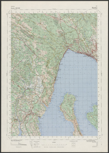 PPMHP 151574: Karta JNA 1: 100000 Rijeka