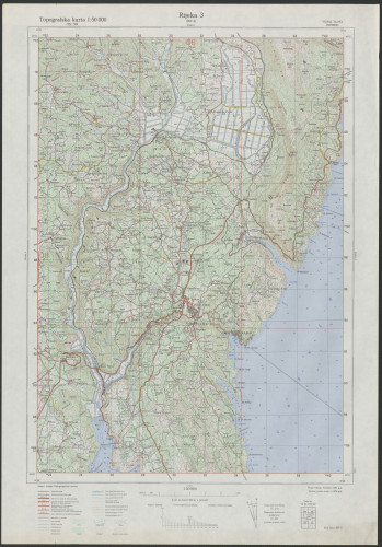 PPMHP 151462: Topografska karta 1:50000 - Rijeka 3