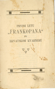 PPMHP 146513: Prvom letu "Frankopana" po Hrvatskom Kvarneru