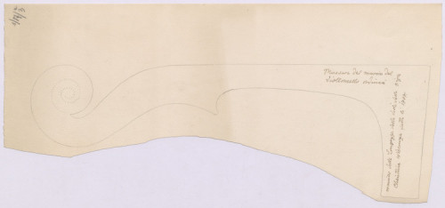 PPMHP 141694: Crtež vrata violončela • Misura del manico del violloncello ordinari