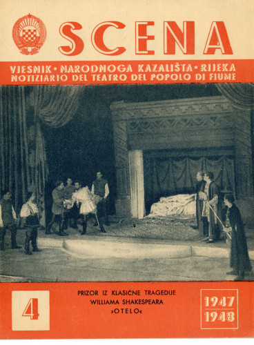 PPMHP 114819: Scena • Vjesnik Narodnog kazališta na Rijeci • Notiziario del Teatro del popolo di Fiume • Br. 4 1947/1948