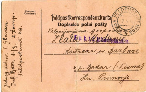 PPMHP 109171: Dopisnica Zlati Medanić od V. Glavan 1915.