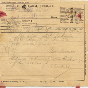 PPMHP 107684: Telegram P. Desnica i Elisabeth