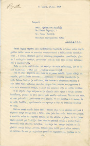 PPMHP 146189: Dopis Vjekoslavu Spinčiću, Matku Laginji, Ivanu Poščiću - narodnim zastupnicima Istre u Beogradu
