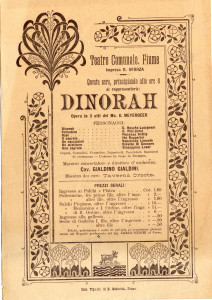 PPMHP 115487: Oglas za operu Dinorah • Dinorah - opera in 3 atti del Mo. G. Meyerbeer