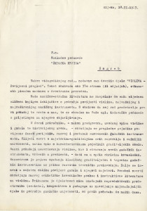 PPMHP 144995/2: Dopis Vinka Višića upućen Školskoj knjizi