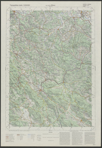 PPMHP 151458: Topografska karta 1:200000 - Bihać