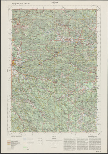 PPMHP 151447: Topografska karta 1:200000 - Ljubljana