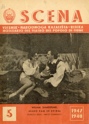 PPMHP 114820: Scena • Vjesnik Narodnog kazališta na Rijeci • Notiziario del Teatro del popolo di Fiume • Br. 5 1947/1948