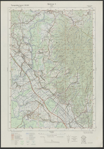 PPMHP 151470: Topografska karta 1:50000 - Bjelovar 3