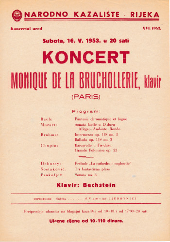 PPMHP 130376: Koncert Monique de la Bruchollerie
