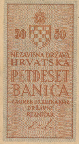 PPMHP 140900: 50 banica - tzv. Nezavisna Država Hrvatska