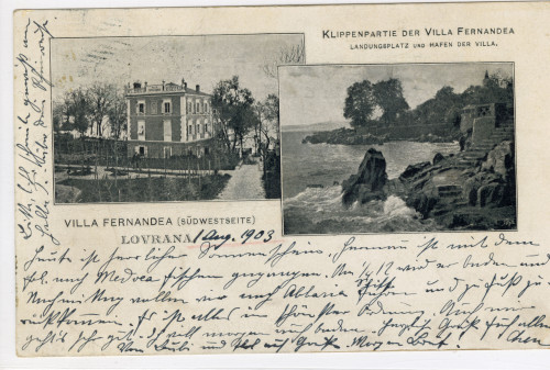 PPMHP 149058: Villa Fernandea Lovrana - Klippenpartie der Villa Fernandea.