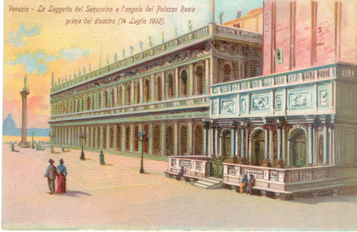 PPMHP 128698: Venezia. La Loggeta del Sansovino e l´angolo del Palazzo Reale prima del disastro (14 luglio 1902).