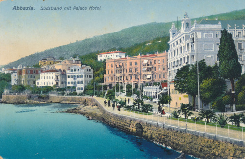 PPMHP 150067: Abbazia. Sudstrand mit Palace Hotel.