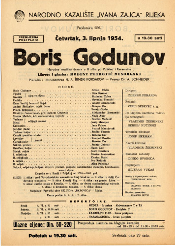 PPMHP 116480: Letak za predstvu Boris Godunov