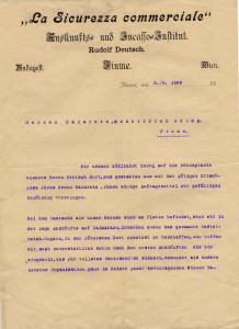 PPMHP 107713: La Sicurezza commerciale Rudolf Deutsch - dopis