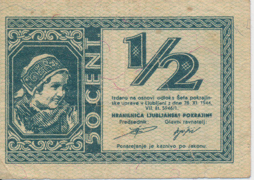 PPMHP 140479: 50 centa (1/2 lire) - Slovenija