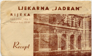 PPMHP 107899: Omotnica Ljekarne Jadran