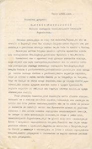 PPMHP 146252: Pismo dr. Dinku Trinajstiću, narodnom zastupniku istarskih Jugoslovena