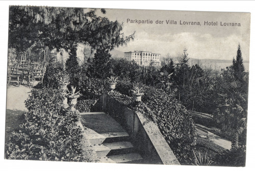 PPMHP 145643: Parkpartie der Villa Lovrana, Hotel Lovrana