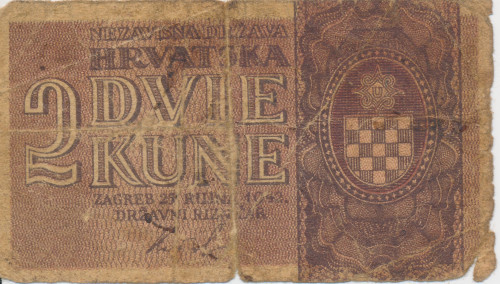PPMHP 140925: 2 kune - tzv. Nezavisna Država Hrvatska