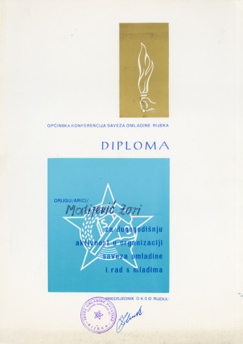 PPMHP 169576: Diploma Zori Matijević