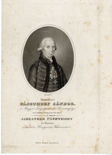 PPMHP 123643: Sándor Pászthory od Felsőpászthory