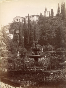 PPMHP 155866: Verona - Pogled na park i fontanu Palazzo Giusti