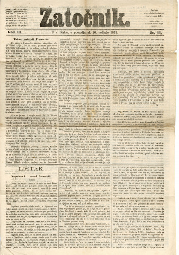 PPMHP 105599: Zatočnik, Godina III; Broj 41