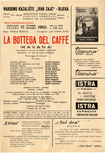 PPMHP 117506: Letak za kazališnu predstavu La Bottega del caffe (Kavana)