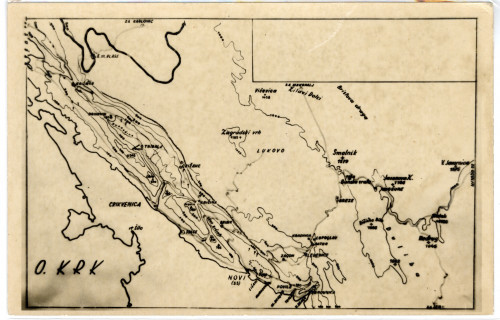PPMHP 154855: Karta - razglednica zaleđa Crikvenice