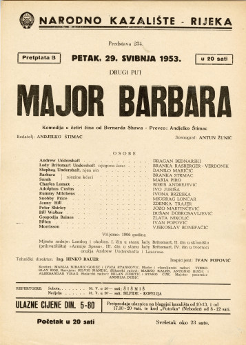 PPMHP 130268: Major Barbara