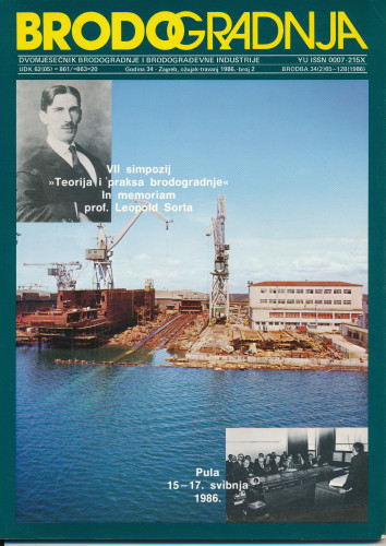 PPMHP 151527: Brodogradnja • broj 2 / 1986 • Časopis brodogradnje i brodograđevne industrije