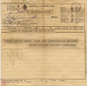 PPMHP 107695: Telegram Elisabeth Fiume na njemačkom iz Kiswarde